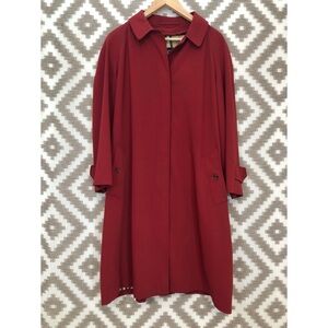 Burberry Red Camden Car Coat Trench